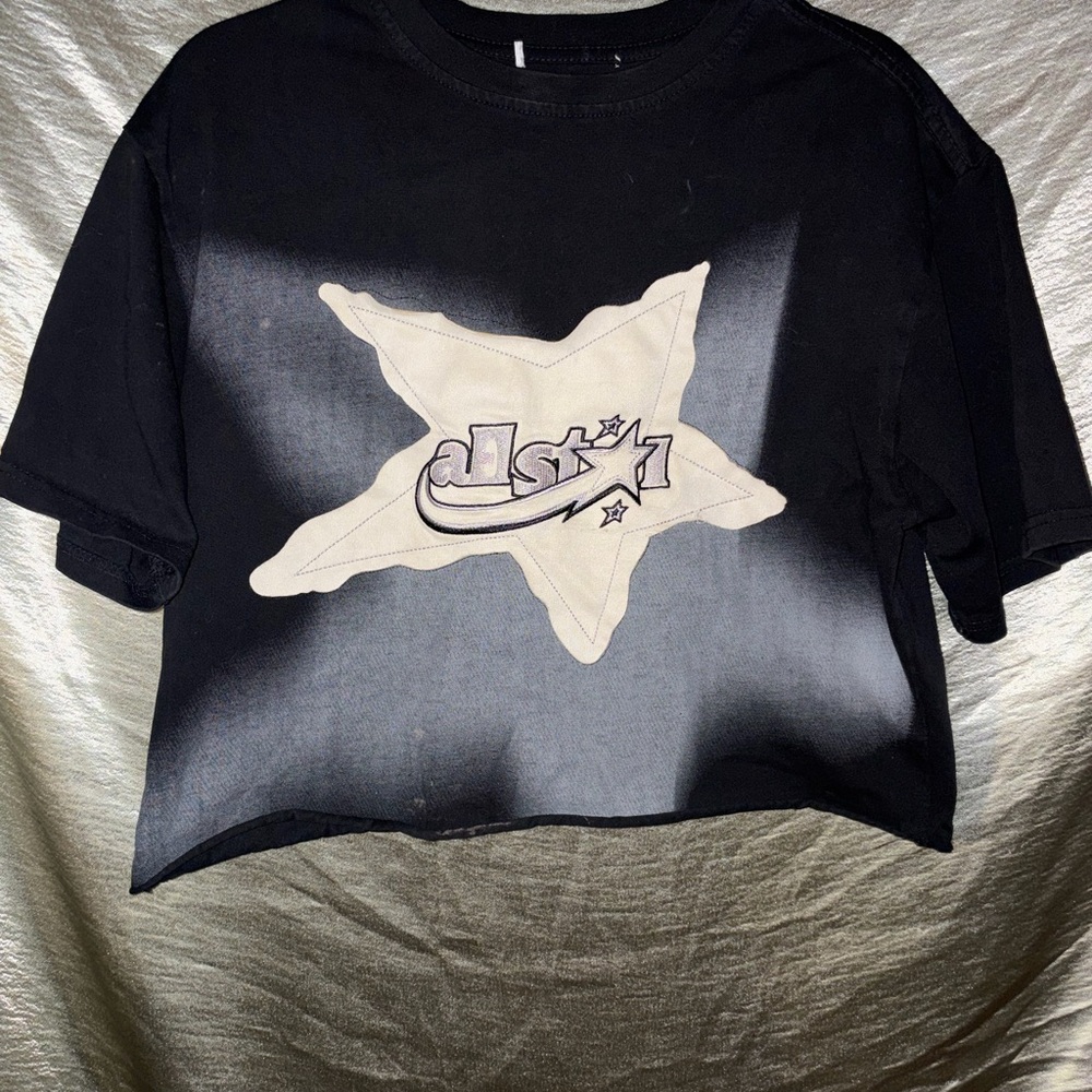 Stylish Black All Star Cropped Shirt